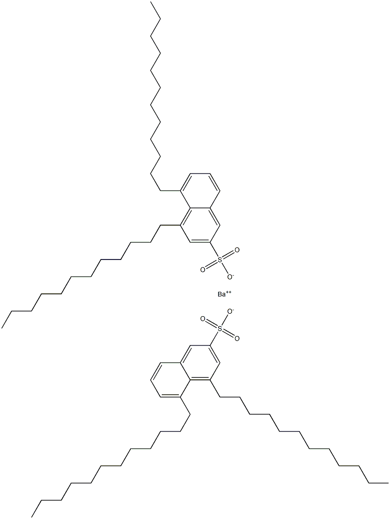 Bis(4,5-didodecyl-2-naphthalenesulfonic acid)barium salt Struktur