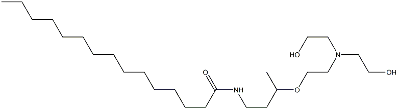 N-[3-[2-[Bis(2-hydroxyethyl)amino]ethoxy]butyl]pentadecanamide Struktur