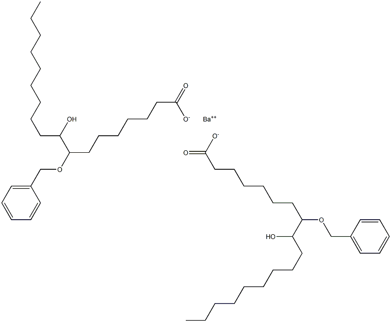 Bis(8-benzyloxy-9-hydroxystearic acid)barium salt Struktur