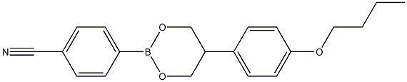 2-(4-Cyanophenyl)-5-(4-butoxyphenyl)-1,3,2-dioxaborinane Struktur