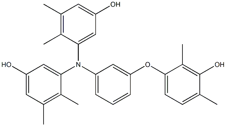 N,N-Bis(5-hydroxy-2,3-dimethylphenyl)-3-(3-hydroxy-2,4-dimethylphenoxy)benzenamine Struktur