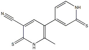 3-Cyano-6-methyl-1,2-dihydro-5,4'-bipyridine-2-thione Struktur