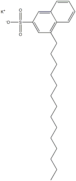 4-Tetradecyl-2-naphthalenesulfonic acid potassium salt Struktur