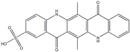 5,7,12,14-Tetrahydro-6,13-dimethyl-7,14-dioxoquino[2,3-b]acridine-2-sulfonic acid Struktur