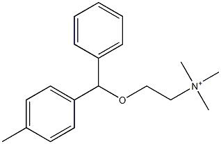 (+)-Trimethyl[2-[phenyl(4-methylphenyl)methoxy]ethyl]aminium Struktur