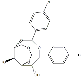 1-O,4-O:2-O,6-O-Bis(4-chlorobenzylidene)-L-glucitol Struktur