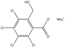 2,3,4,5-Tetrachloro-6-(hydroxymethyl)benzoic acid ammonium salt Struktur