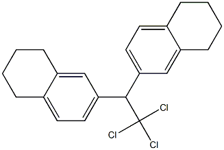 2,2-Bis(5,6,7,8-tetrahydronaphthalen-2-yl)-1,1,1-trichloroethane Struktur