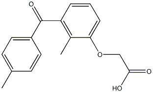 3-(p-Methylbenzoyl)-2-methylphenoxyacetic acid Struktur