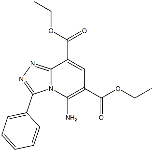 5-Amino-3-phenyl-1,2,4-triazolo[4,3-a]pyridine-6,8-dicarboxylic acid diethyl ester Struktur