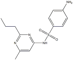 4-Amino-N-(6-methyl-2-propyl-4-pyrimidinyl)benzenesulfonamide Struktur