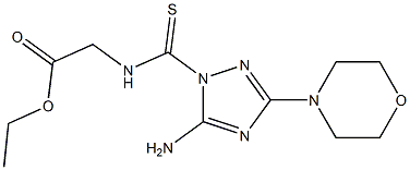 N-[5-Amino-3-morpholino-1H-1,2,4-triazol-1-yl(thiocarbonyl)]glycine ethyl ester Struktur