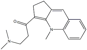 1,2-Dihydro-3-(3-dimethylaminopropionyl)-4-methyl-4H-cyclopenta[b]quinoline Struktur