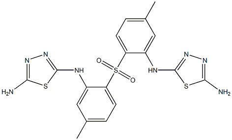 [(5-Amino-1,3,4-thiadiazol-2-yl)amino](4-methylphenyl) sulfone Struktur