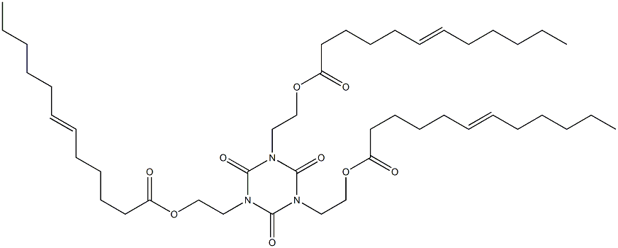 1,3,5-Tris[2-(6-dodecenoyloxy)ethyl]hexahydro-1,3,5-triazine-2,4,6-trione Struktur