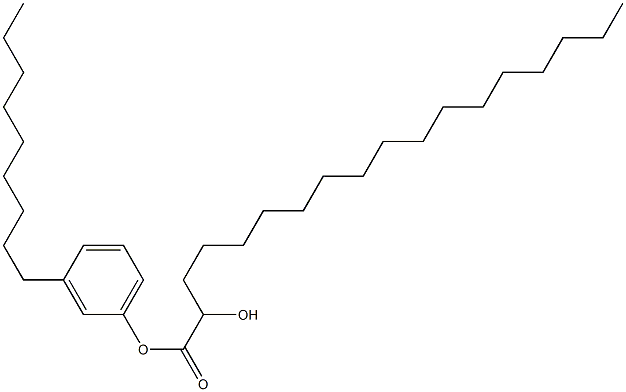 2-Hydroxystearic acid 3-nonylphenyl ester Struktur