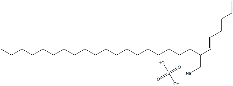 Sulfuric acid 2-(1-hexenyl)henicosyl=sodium ester salt Struktur