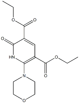 6-Morpholino-1,2-dihydro-2-oxopyridine-3,5-dicarboxylic acid diethyl ester Struktur