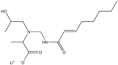 2-[N-(2-Hydroxypropyl)-N-(2-octenoylaminomethyl)amino]propionic acid lithium salt Struktur