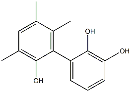 3',5',6'-Trimethyl-1,1'-biphenyl-2,2',3-triol Struktur