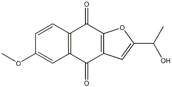 2-(1-Hydroxyethyl)-6-methoxynaphtho[2,3-b]furan-4,9-dione Struktur