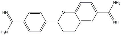 4-[(6-Amidino-3,4-dihydro-2H-1-benzopyran)-2-yl]benzamidine Struktur