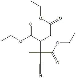 1-Cyano-1-methylpropane-1,2,3-tricarboxylic acid triethyl ester Struktur