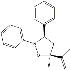 (3R,5S)-2,3-Diphenyl-5-methyl-5-(1-methylethenyl)isoxazolidine Struktur