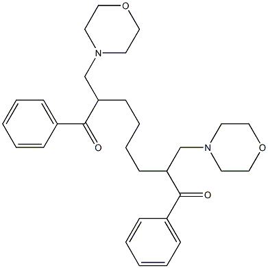 1,8-Diphenyl-2,7-bis(morpholinomethyl)-1,8-octanedione Struktur