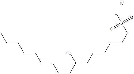 7-Hydroxyhexadecane-1-sulfonic acid potassium salt Struktur