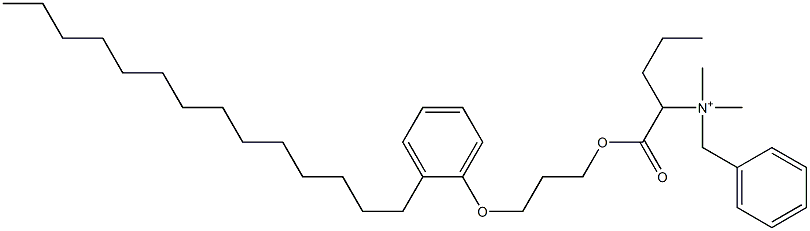 N,N-Dimethyl-N-benzyl-N-[1-[[3-(2-tetradecylphenyloxy)propyl]oxycarbonyl]butyl]aminium Struktur