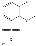 3-Hydroxy-2-methoxybenzenesulfonic acid potassium salt Struktur