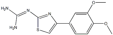 2-[[Amino(amino)methylene]amino]-4-(3,4-dimethoxyphenyl)thiazole Struktur