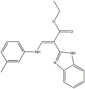 2-(1H-Benzimidazol-2-yl)-3-(3-methylanilino)propenoic acid ethyl ester Struktur