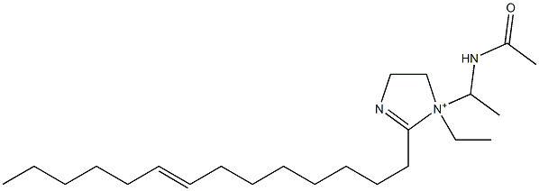 1-[1-(Acetylamino)ethyl]-1-ethyl-2-(8-tetradecenyl)-2-imidazoline-1-ium Struktur