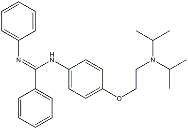 N-[4-[2-(Diisopropylamino)ethoxy]phenyl]-N'-phenylbenzamidine Struktur