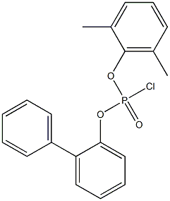 Chlorophosphonic acid 2-biphenylyl 2,6-xylyl ester Struktur