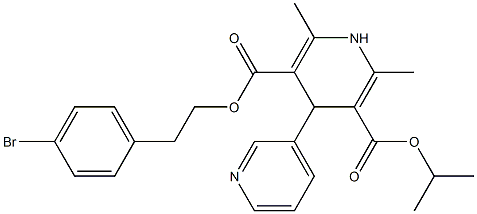 1,4-Dihydro-2,6-dimethyl-4-(3-pyridyl)pyridine-3,5-dicarboxylic acid 3-isopropyl 5-(4-bromophenethyl) ester Struktur