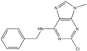 2-Chloro-6-benzylamino-9-methyl-9H-purine Struktur