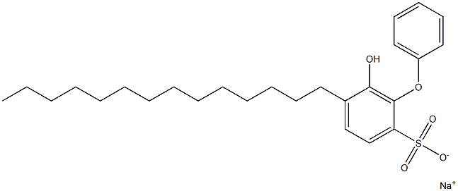 6-Hydroxy-5-tetradecyl[oxybisbenzene]-2-sulfonic acid sodium salt Struktur