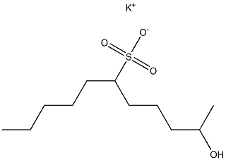 2-Hydroxyundecane-6-sulfonic acid potassium salt Struktur