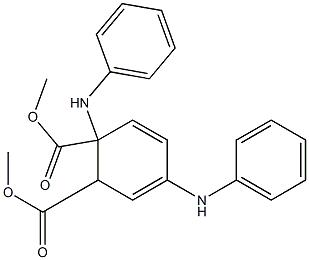 2,5-Dianilino-3,5-cyclohexadiene-1,2-dicarboxylic acid dimethyl ester Struktur