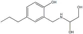 2-[(1,2-Dihydroxyethyl)aminomethyl]-4-propylphenol Struktur