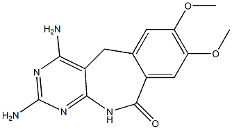 2,4-Diamino-7,8-dimethoxy-5H-pyrimido[4,5-c][2]benzazepin-10(11H)-one Struktur