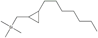 Trimethyl(2-heptylcyclopropylmethyl)silane Struktur