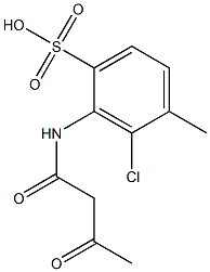 2-(Acetoacetylamino)-3-chloro-4-methylbenzenesulfonic acid Struktur