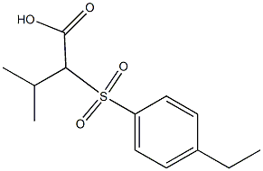 2-(4-Ethylphenylsulfonyl)-3-methylbutanoic acid Struktur