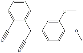 (2-Cyanophenyl)(3,4-dimethoxyphenyl)acetonitrile Struktur