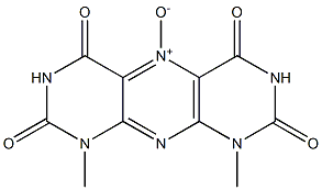 1,3,7,9-Tetrahydro-1,9-dimethylpyrimido[5,4-g]pteridine-2,4,6,8-tetrone 5-oxide Struktur