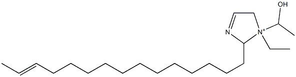 1-Ethyl-1-(1-hydroxyethyl)-2-(13-pentadecenyl)-3-imidazoline-1-ium Struktur